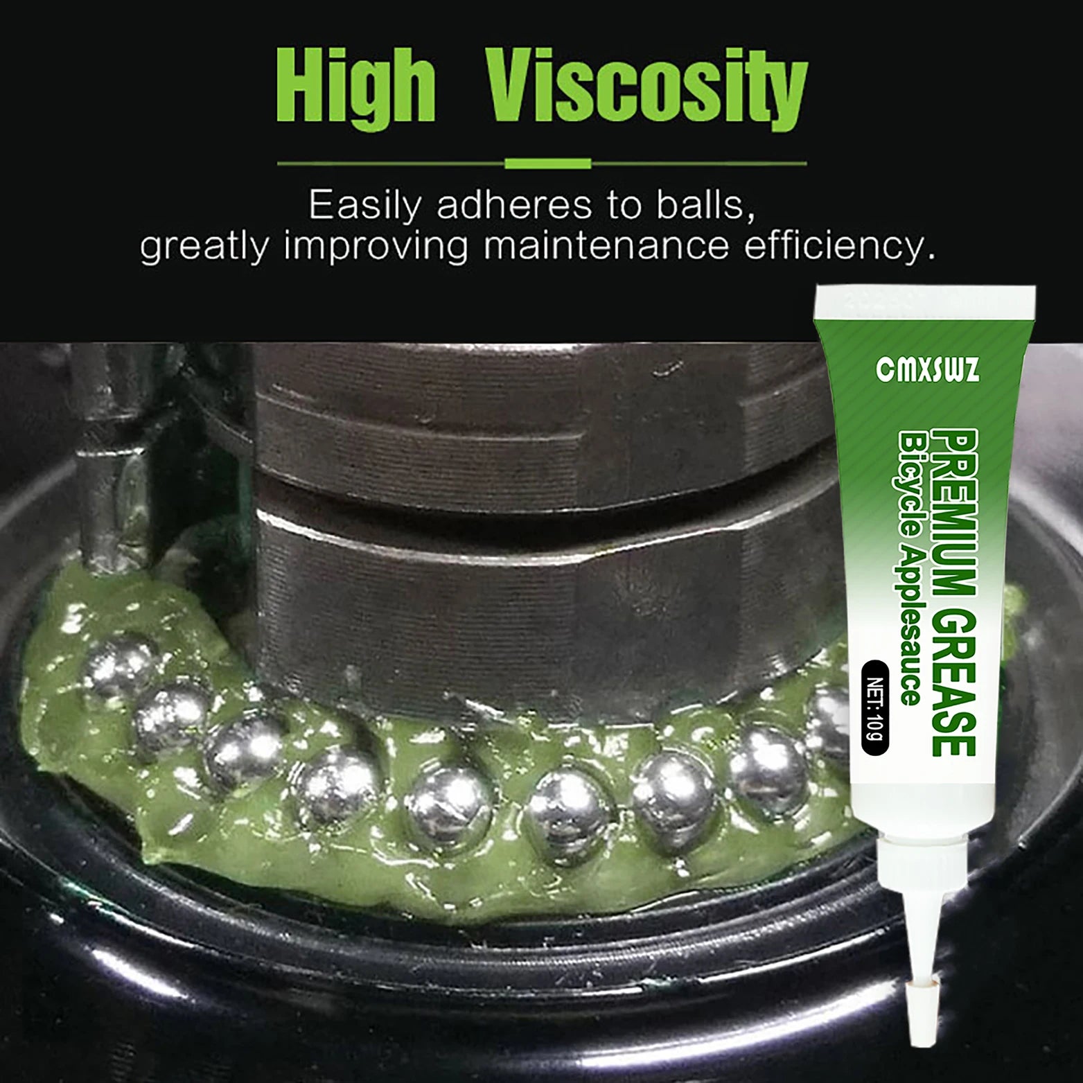 10g 1/3/5pcs Bicycle Lubricating Oil Green Effect Bearing Grease Hub Lubricants Lipid Elements