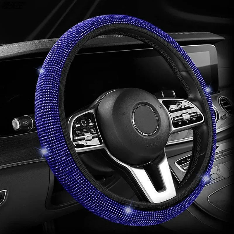 Universal Car Steering Wheel Cover Protector Anti-Slip Universal Size Fit 15inch /38cm Diameter Fashionable Car Accessories