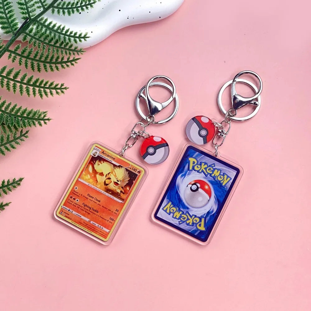 1/43Pcs Pokémon Pikachu Bulbasaur Gold Saint Acrylic Keychain Backpack Pendant Bag Charms Accessories Decoration Holiday Gifts