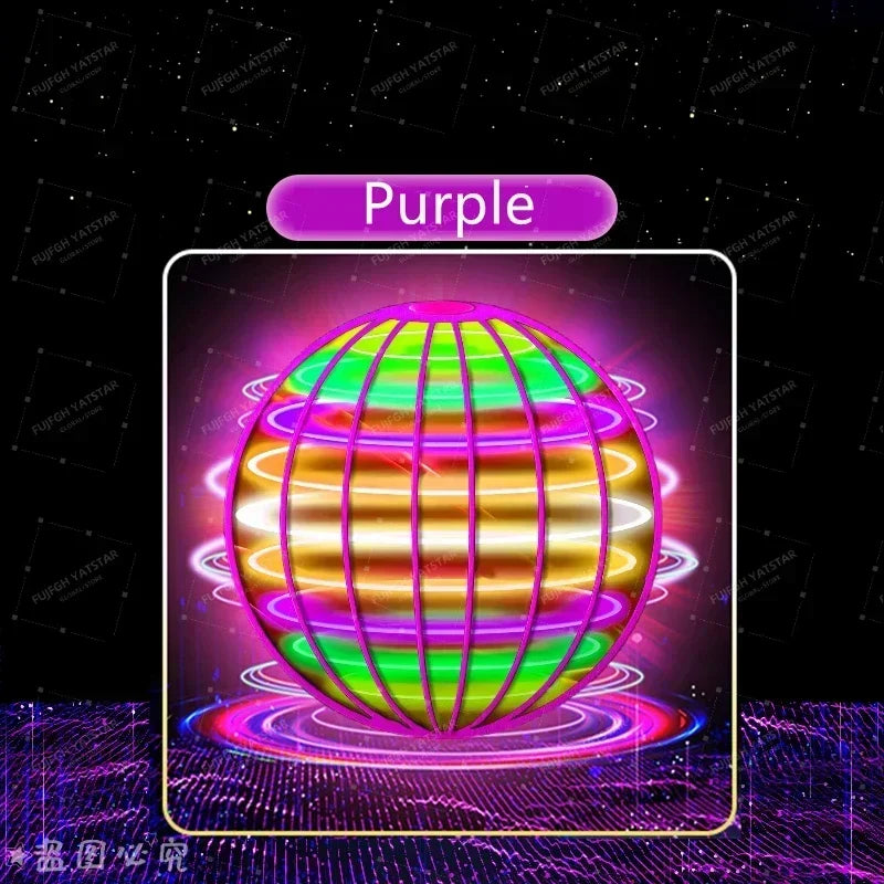 Hand Controlled Flying Ball with Colorful LED Lights, 360° Rotating Suspension Orb, Indoor Outdoor Sports Toy for Teens & Adults