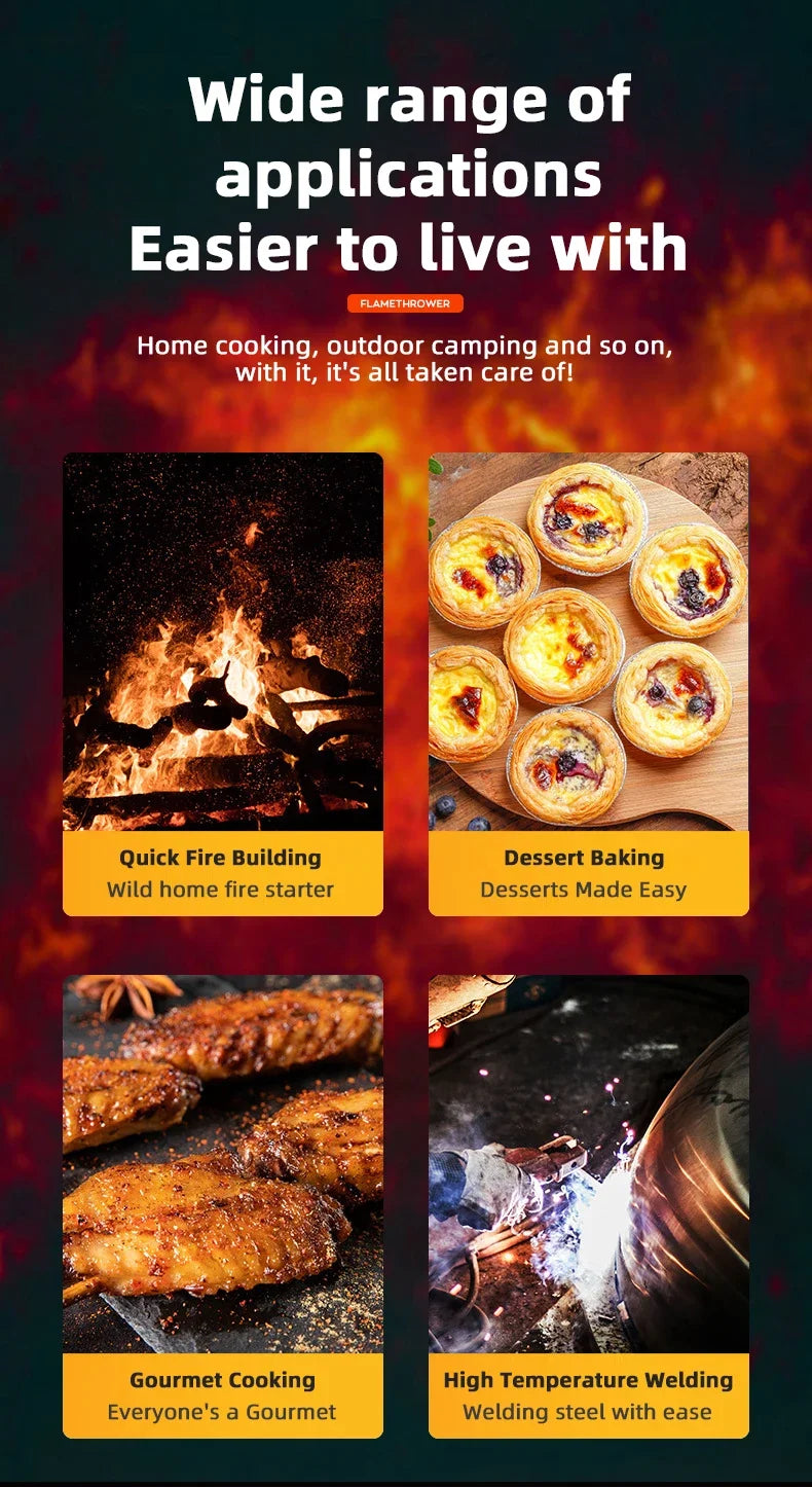 Multifunctional Barbecue Torch Burner For Camping BBQ Desserts, Soldering, Cooking Heating Tool, Household flame igniter