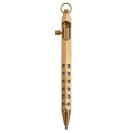 Portable Brass Pen Medium Point 1.0mm Retro Ballpoint Pen Bolt Action Smooth Writing Signature Pen