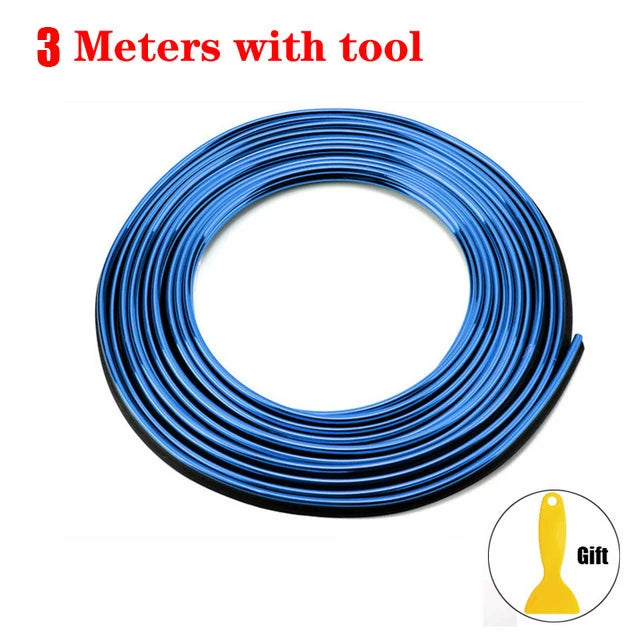 Car Moulding Decoration Flexible Strips1/3/5M Interior Auto Mouldings Car Cover Trim Dashboard Door Edgein Car-styling Universal