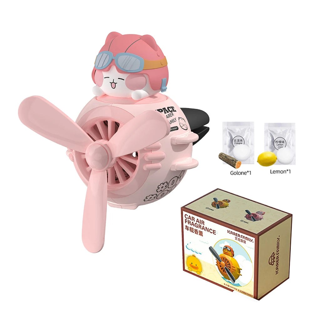Cool Bear Pilot Car Air Freshener Rotating Propeller Air Outlet Perfume Fragrance Flavoring 자동차 공기 청정기 Accessories 방향제 차량용