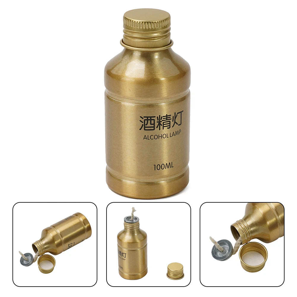 100ML Stoves Alcohol Lamp Portable Aluminum Alloy Lamp Alcohol Liquid Stove For Outdoor Survival Camping Laborotary Teaching