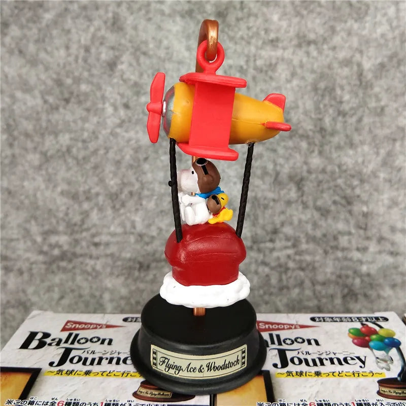 Anime Snoopy Action Figures Hot Air Balloon Blind Box Toy Model Collection Desktop Ornament Children's Birthday Gifts