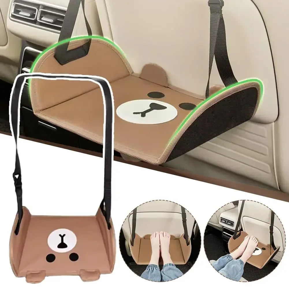 Portable Car Rear Seat Foot Hammock – Adjustable Hanging Footrest for Travel, Office & Car Interior Comfort