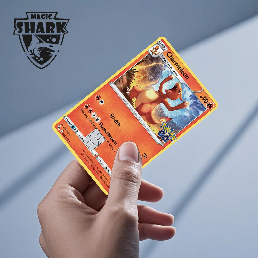 New Bulbasaur Pikachu Charmander Squirtle Mew Gengar Pokemons PTCG Film Skin Cover Sticker for Credit Debit Card