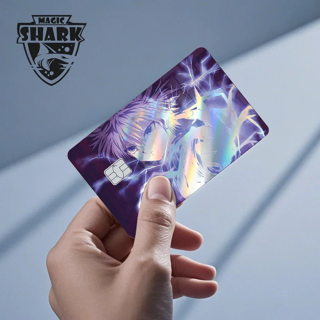 Magic Shark Mcloving Spider Anime Shinny Laser Holographic Matte Skin Film Sticker for Debit Bank Credit Card
