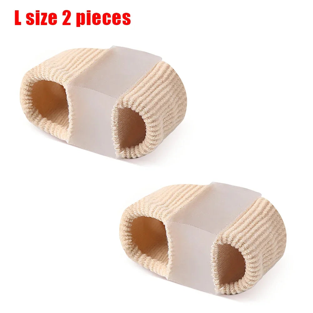 Gel Bunion Toe Separator W/Fabric Lining for Big Toe,Silicone Toe Spacers Breathable Toe Corrector Protector for Overlapping Toe
