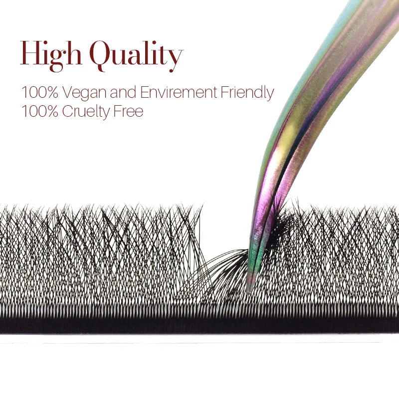 3D W-Shaped Eyelashes Extension 3 Tip C/D Curl High Quality Idividual