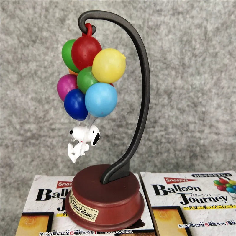 Anime Snoopy Action Figures Hot Air Balloon Blind Box Toy Model Collection Desktop Ornament Children's Birthday Gifts
