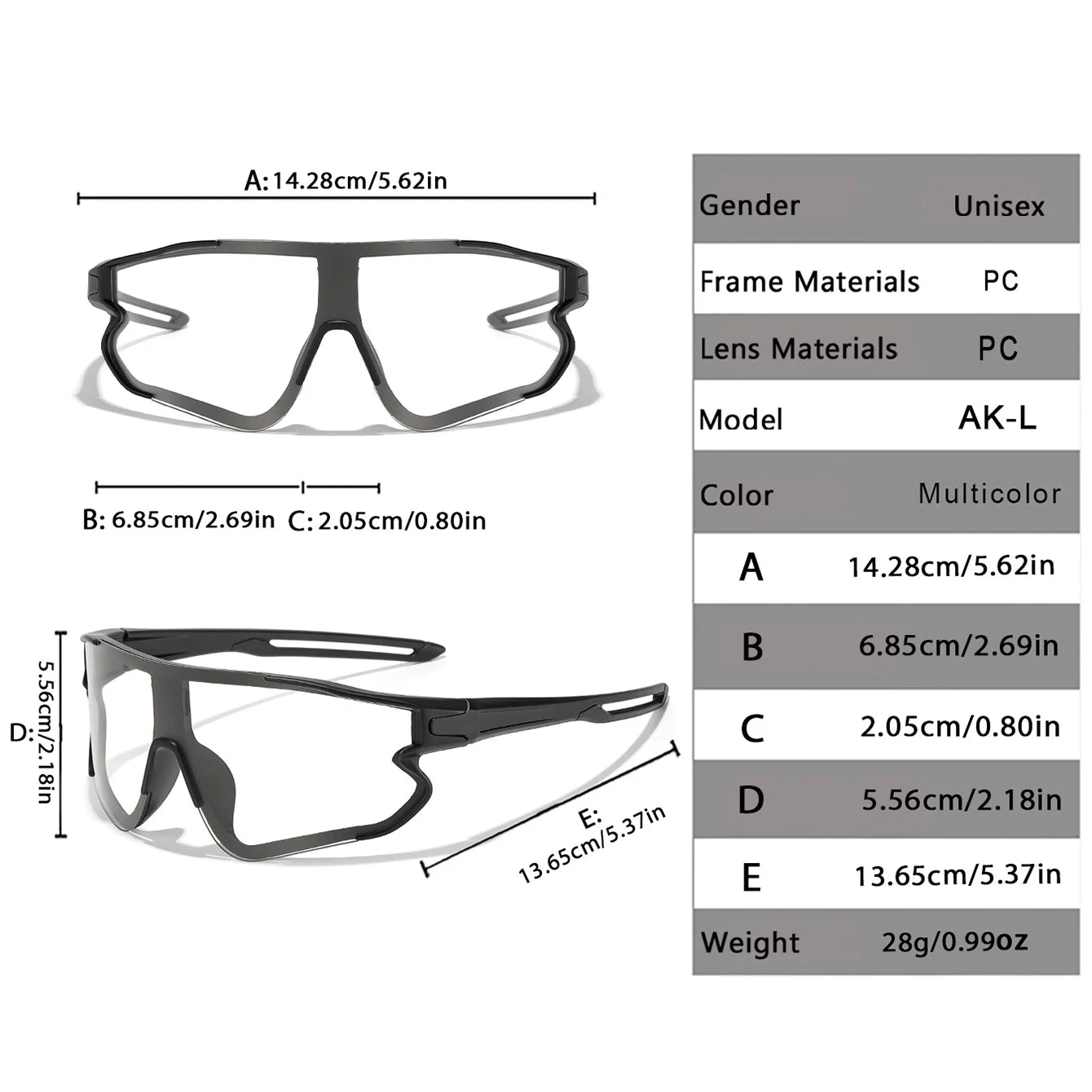 New Style Brand Photochromic Eyewear Men Women Bicycle MTB Bike Running Fishing Cycling Glasses Comfortable Windproof Goggles