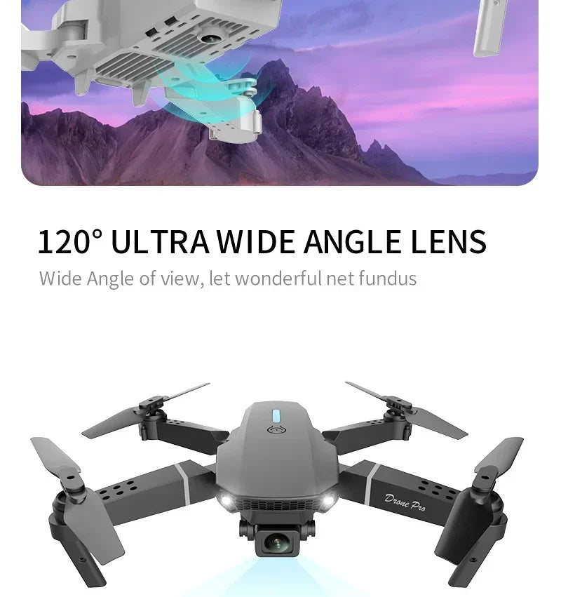 New E88 Pro RC Drone 4K 1080P Wide Angle Dual HD Camera Foldable Quadcopter WiFi FPV Altitude Hold