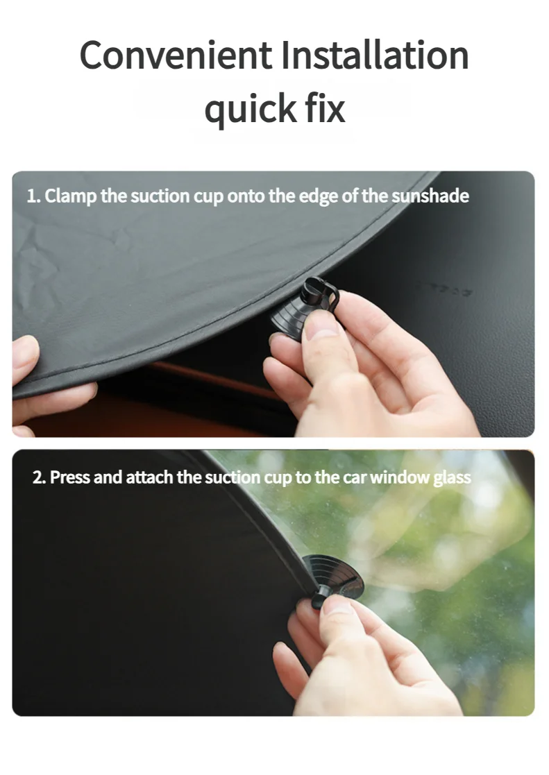 UV-Reflective Car Sun Shade Cover Rear Windshield Sun Protection Sunshade Heat-Isolation Car Privacy Curtains Foldable Storage