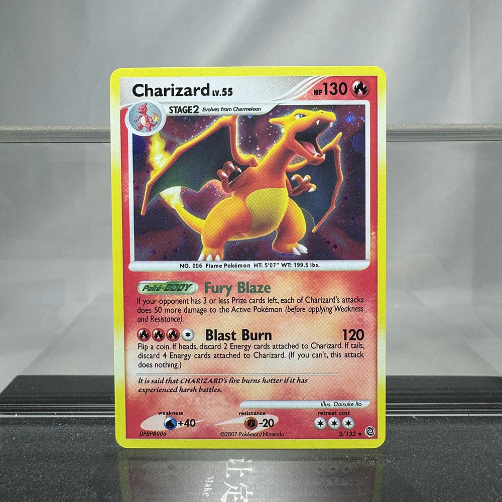 Charizard PTCG Single Collection Card 1st Edition 1996 Vmax Ex Rare Rainbow Card PKM Proxy Cards Toys Gifts