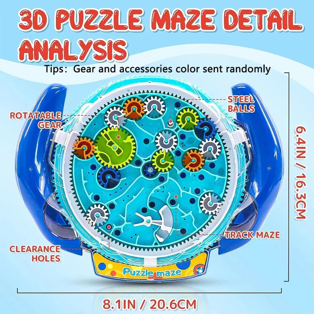 3D Creative Puzzle Maze Magic Transparent Puzzle Speed Cube Rolling Ball Magic UFO Maze Toys For Children Stress Reliever Toys
