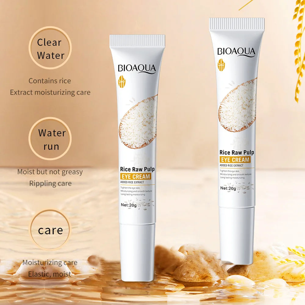 BIOAQUA White Rice Skin Care Sets Moisturizing Face Serum Anti Wrinkle Dark Circles Anti-aging Eye Cream Travel Size Skin Care
