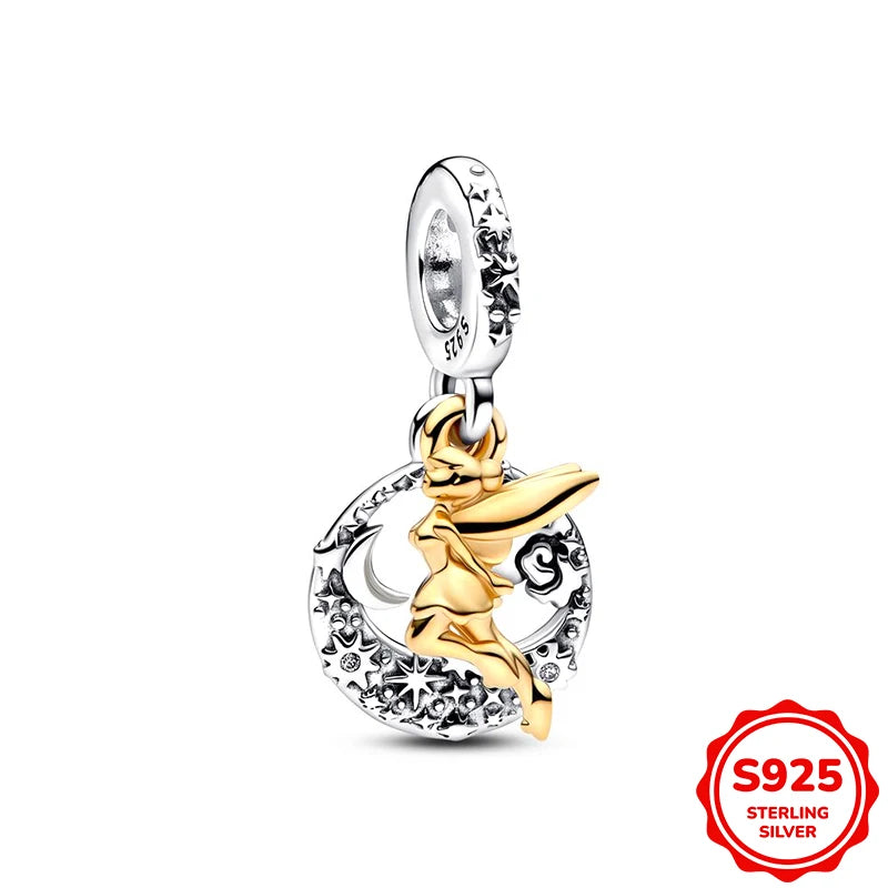Hot Sale Charms Silver 925 Disney Pendant Beads Fits 3mm Bracelet Bangle Necklace For Women Luxury DIY Jewelry Making Fine Gifts