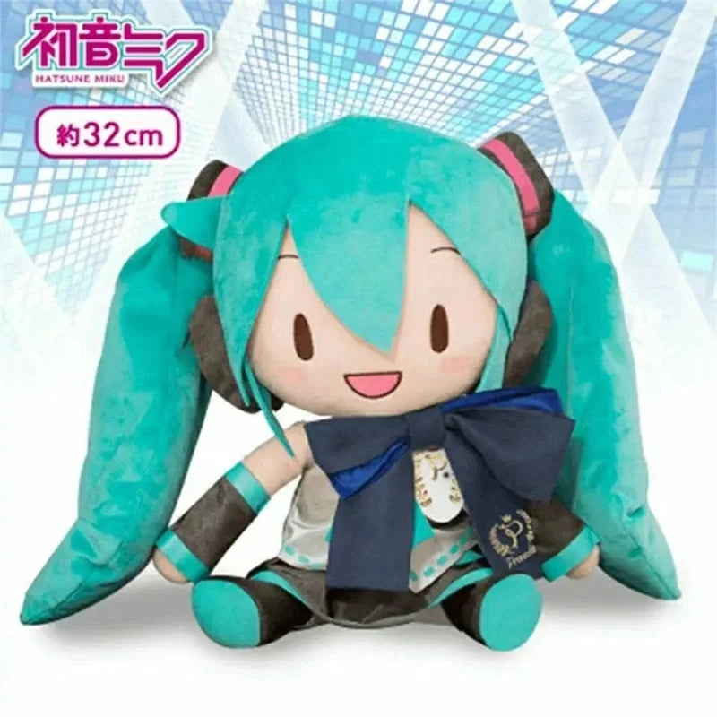 32Cm Kawaii Hatsune Miku Plush Doll Anime New Bow Miku Preciality Plush Pillow Sofa Ornaments Birthday Present Room Decoration