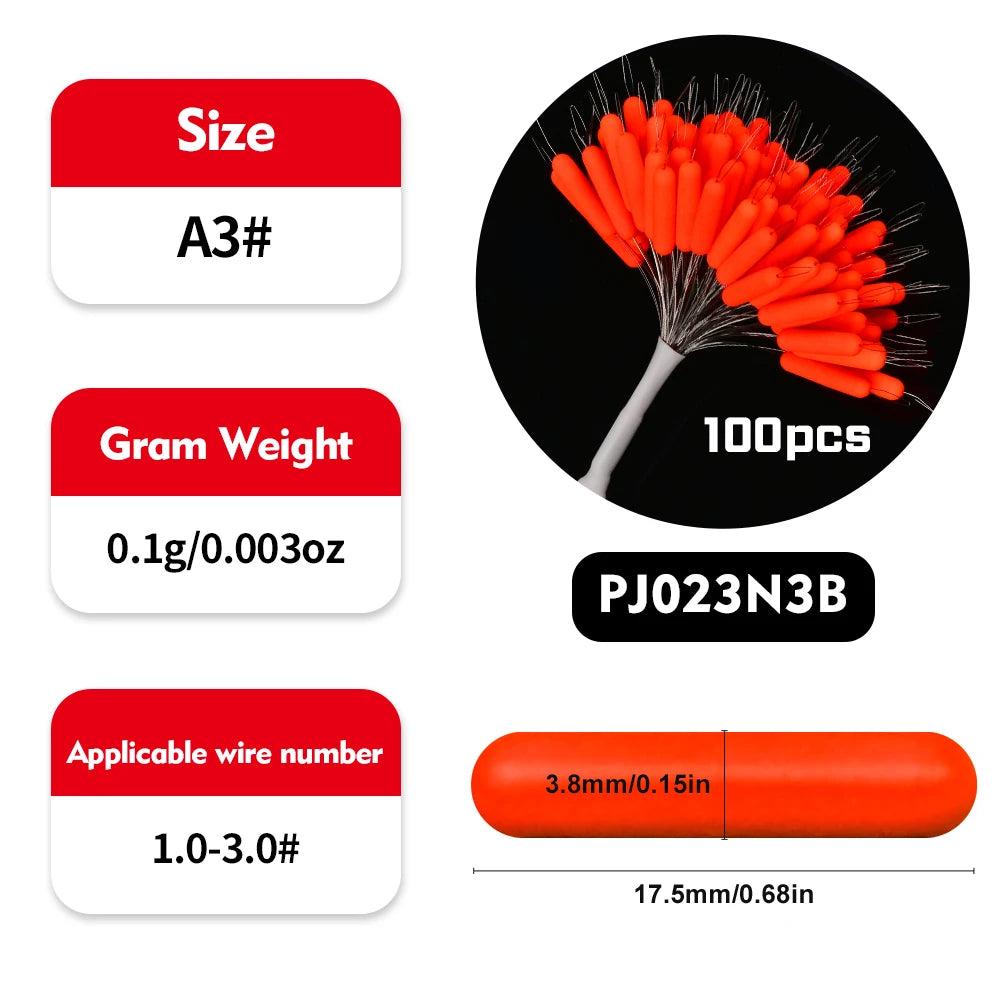 100pcs Premium Rubber Oval Bobber Stoppers - Space-Saving Float Stops for Fishing Gear - Durable Fishing Accessories for Anglers