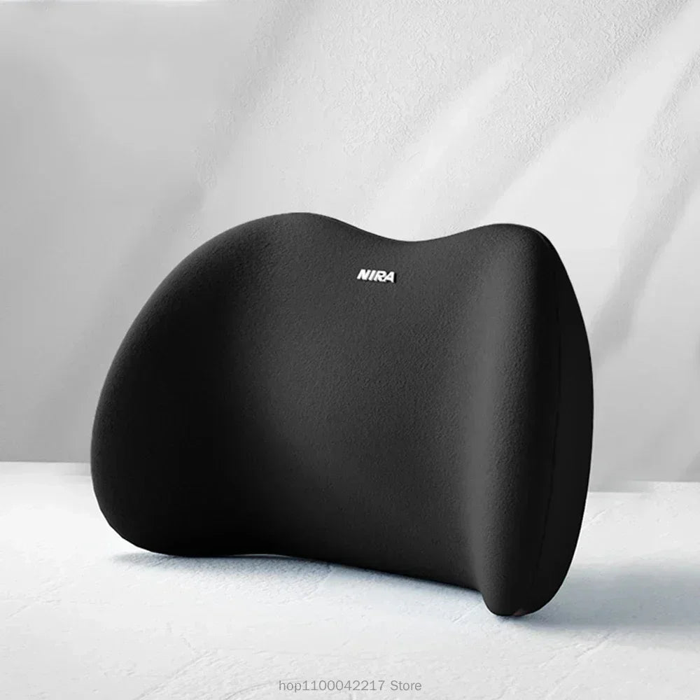 Ergonomic memory foam car seat cushion - suitable for all seasons comfort car headrest - lumbar cushion or headrest or set