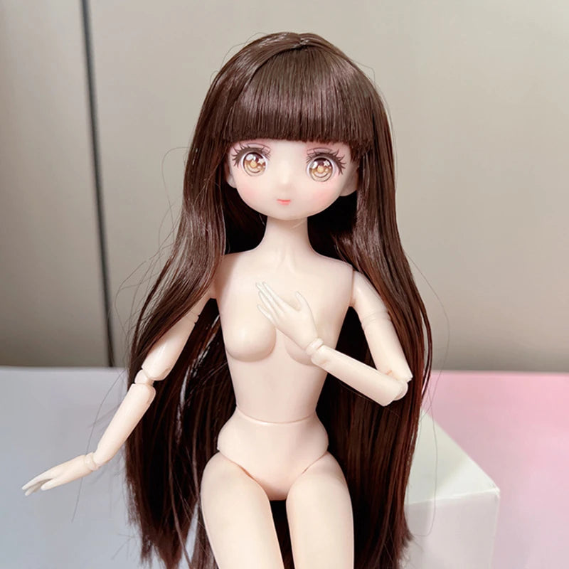30cm Anime Style Doll Toys 1/6 Toy 11 Joints Movable Wither Skin Doll Girls Diy Dress Up Toys Gifts