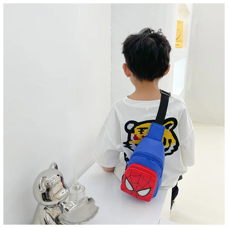 Marvel New Children's Shoulder Backpack Spiderman Pattern Large Capacity Bag Casual Student Boys Girls Bag