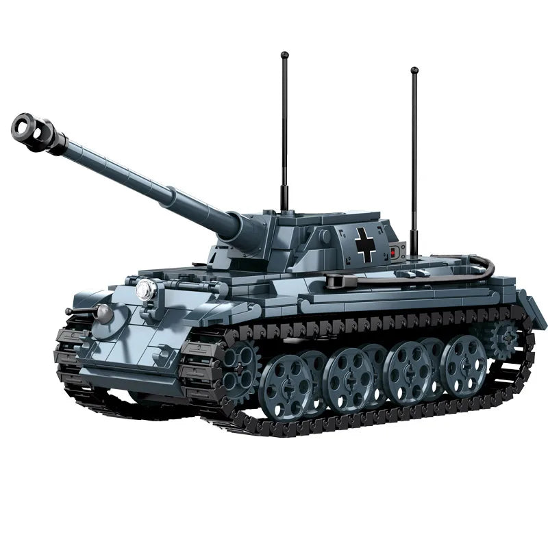 WW2 Military Army Soldiers World War 2 Tank Armored Vehicle Model Assemble Building Blocks Bricks Children's DIY Toys Gift