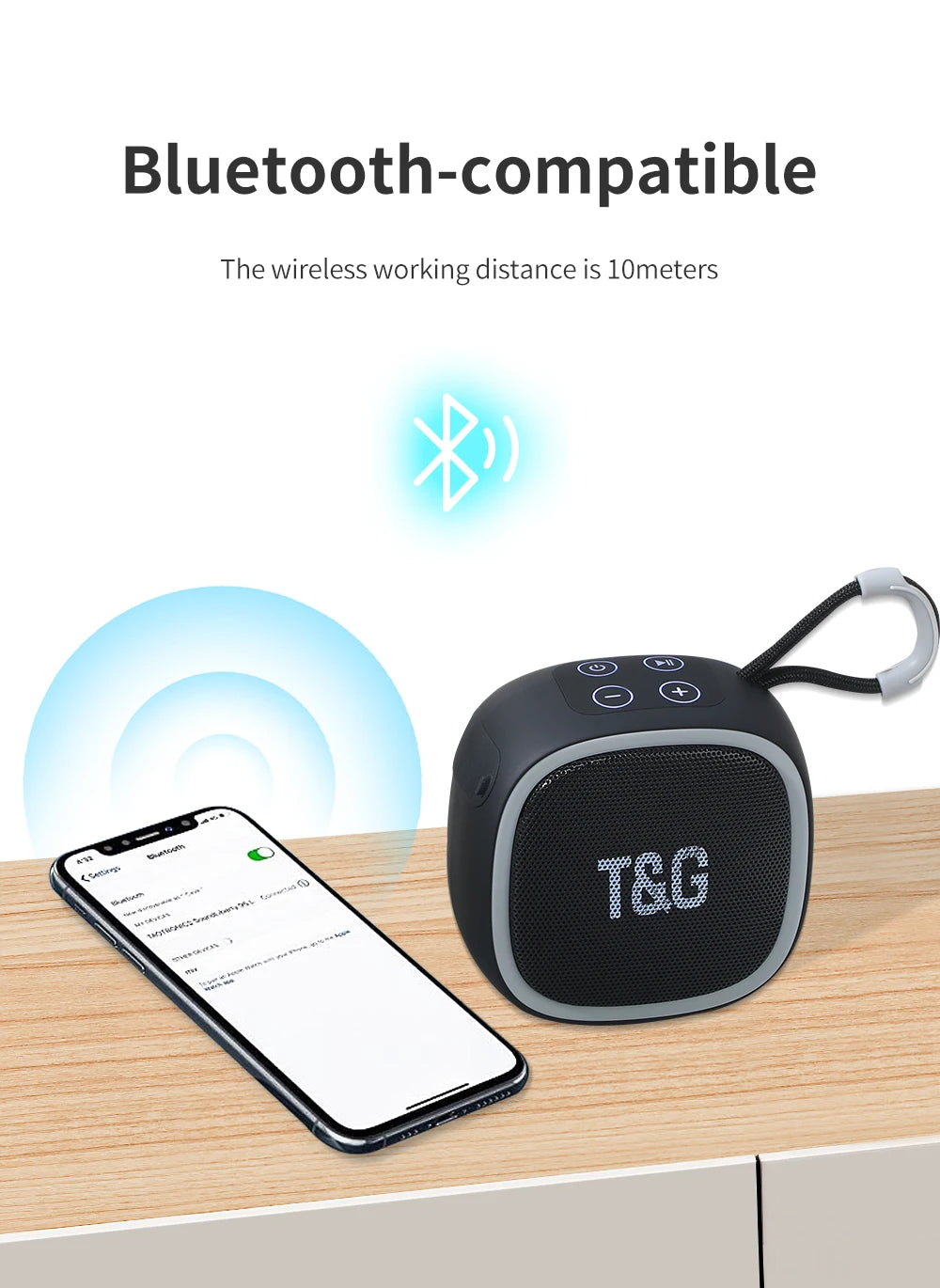 Bluetooth Speaker TG659 Mini Portable Wireless Powerful Speakers TWS BT 5.3 Sound Box HIFI Loudspeaker Supports TF Card Radio