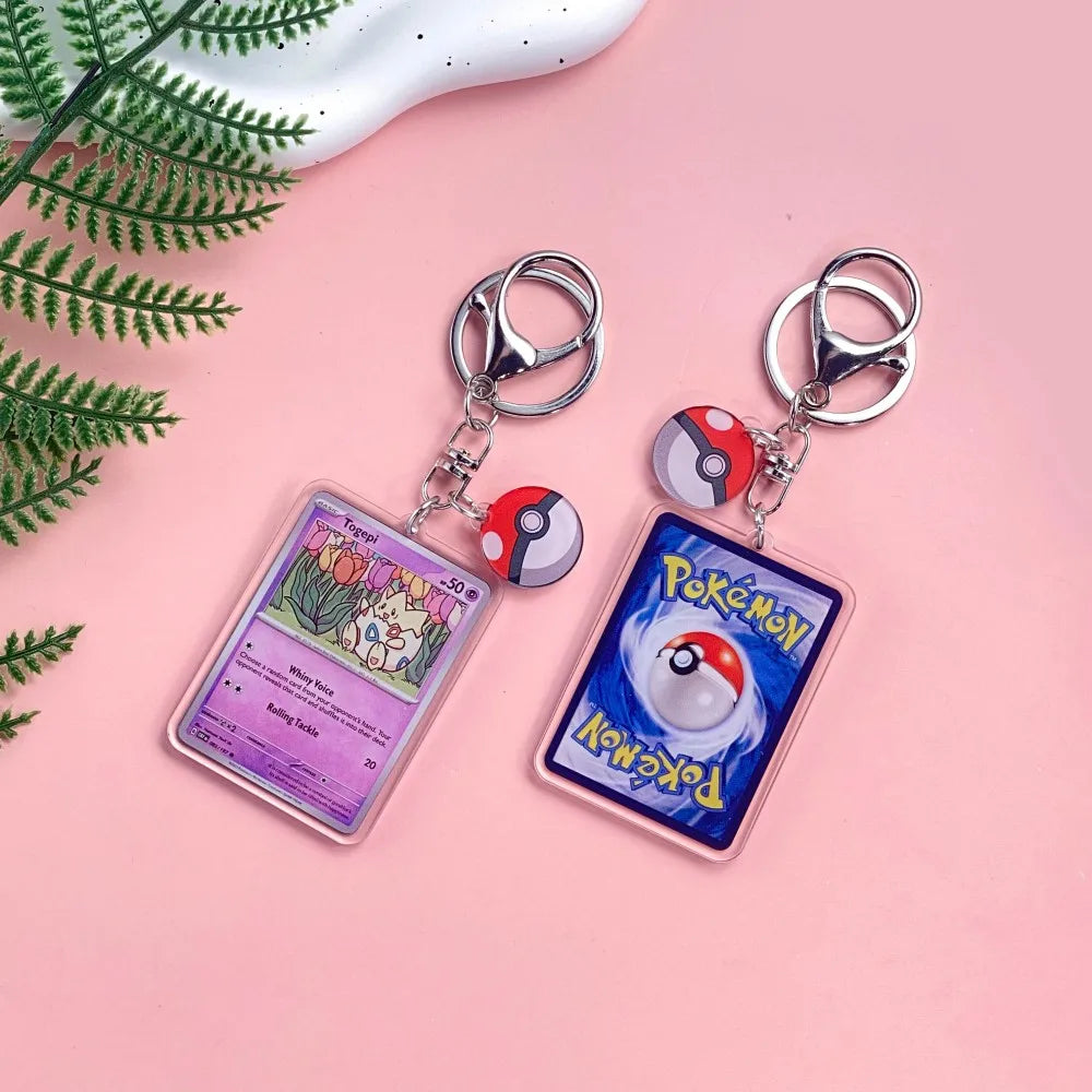 1/43Pcs Pokémon Pikachu Bulbasaur Gold Saint Acrylic Keychain Backpack Pendant Bag Charms Accessories Decoration Holiday Gifts