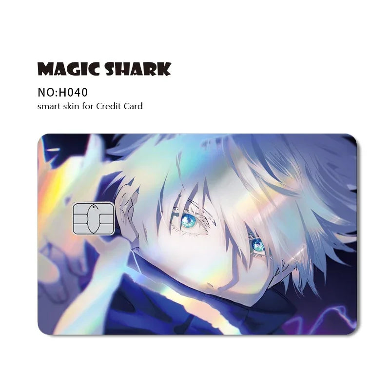 Magic Shark Mcloving Spider Anime Shinny Laser Holographic Matte Skin Film Sticker for Debit Bank Credit Card