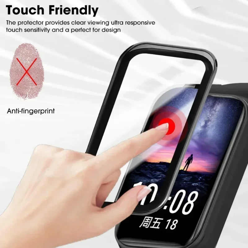 Curved Film for Xiaomi Mi Band8 Active Screen Protector Anti-scratch Full Cover Protective Film for Mi Band 9 Active Not Glass