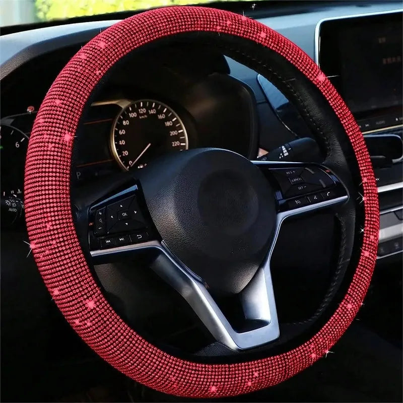 Universal Car Steering Wheel Cover Protector Anti-Slip Universal Size Fit 15inch /38cm Diameter Fashionable Car Accessories