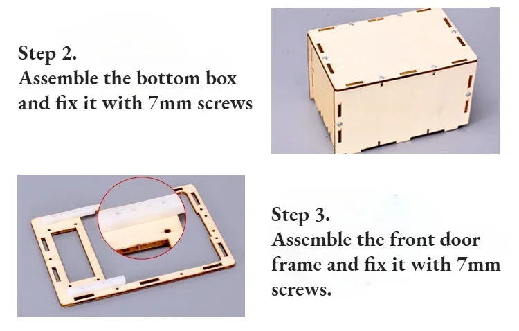 DIY Wooden Password Box for Kids Assembling Manual Machine Code Box Mechanical Lockbox Science Experimental Money Financial Toys