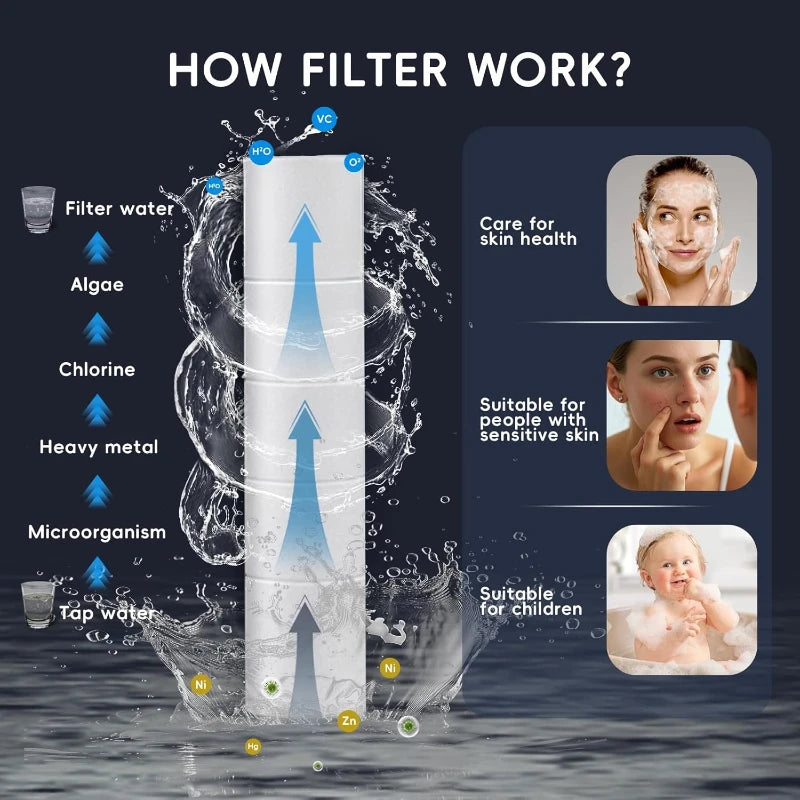 Filtered Supercharged Shower Head Four-speed Adjustment With Water Seal Multi-functional Home Shower Bathroom Accessories
