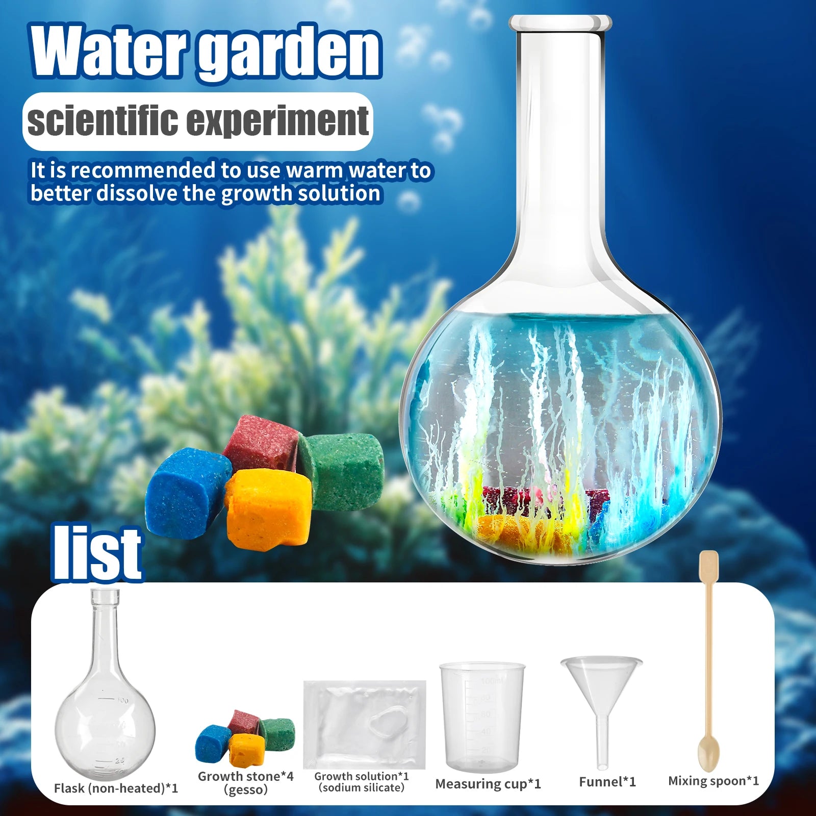 DIY Water Magic Mini Growth Stones, Science Toys, Christmas/Halloween/Thanksgiving/Easter/New Year Gifts