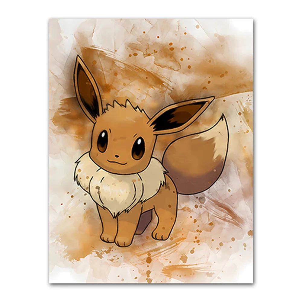 Anime Pokemon Canvas Painting Bulbasaur Charmander Squirtle Poster and Print Watercolor Wall Art Picture Home Decor Kids Gifts