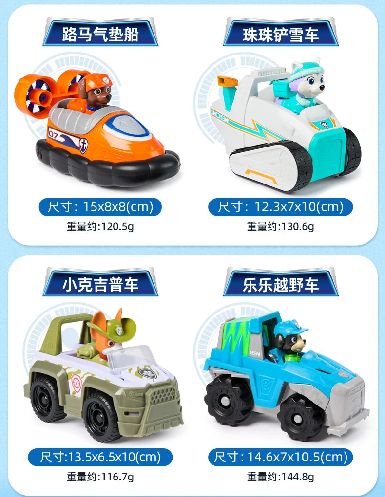 100% Genuine Paw Patrol Kids Toy vehicles with Action Figure Dogs Anime Doll Kids Model Children Birthday Christmas Gift