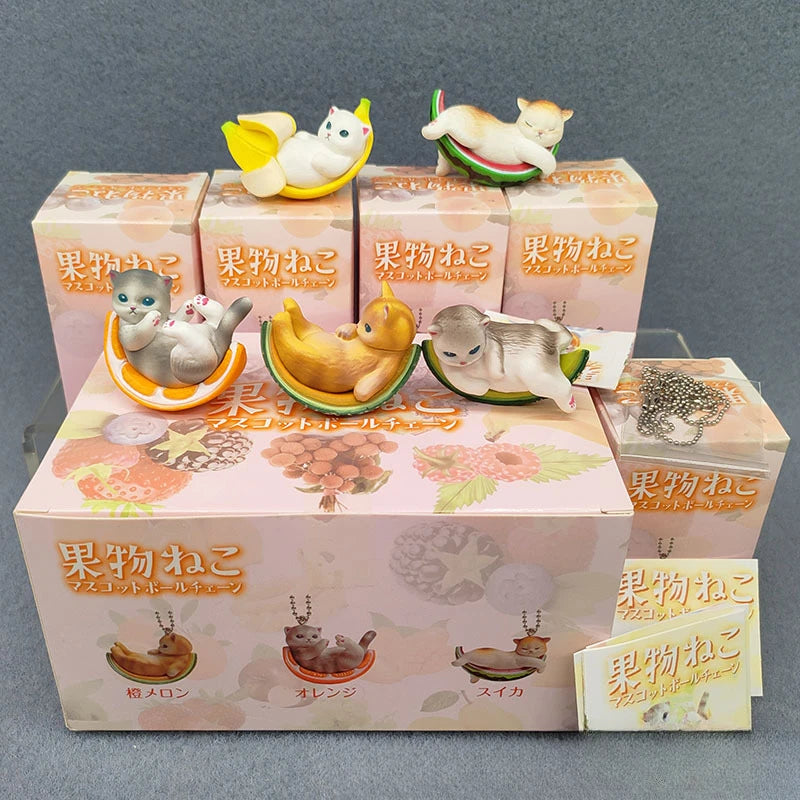 4cm Mofu Cat sands Action Figure Collection Set Animal Headgear Doll Kawaii  Cute PVC Model Desktop Decoration Crafts Gifts Toys