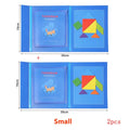 Wooden Jigsaw Magnetic Tangram Puzzle Book Educational Toys For Children Baby Kid Portable Montessori Learning Intelligence