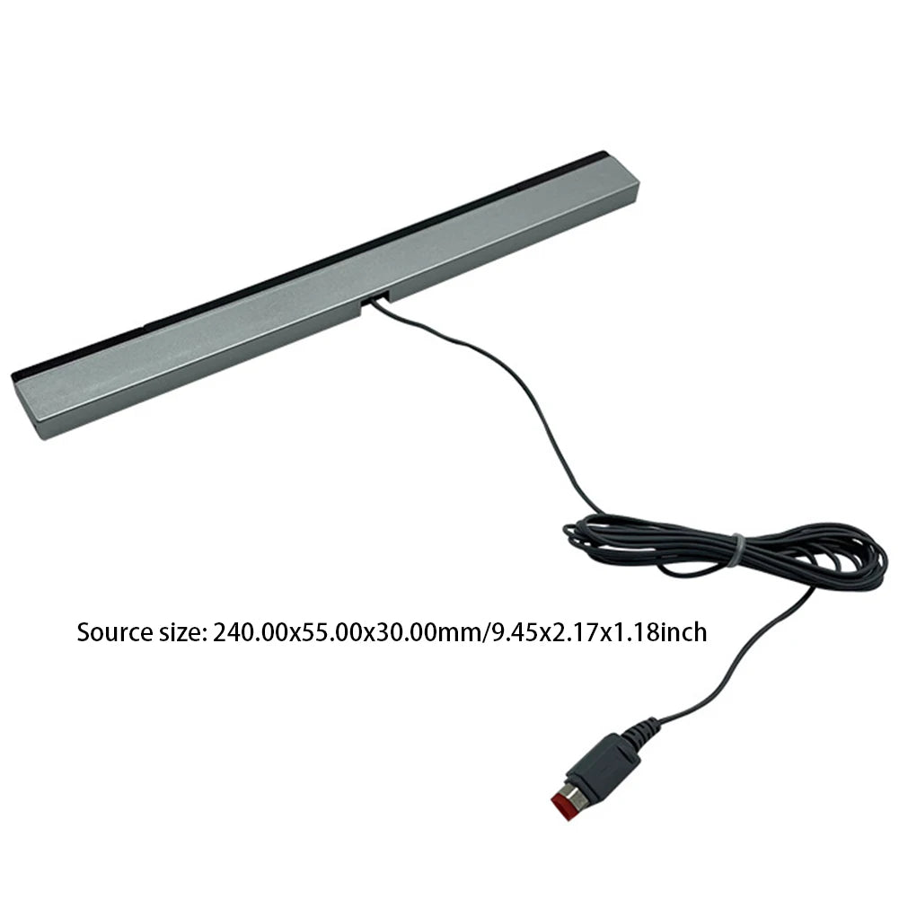 Wired Motion Sensor Receiver with Extension Cord Wired Motion Sensor Bar Wired Remote Sensor Bar for Nintendo Wii Wii U Console