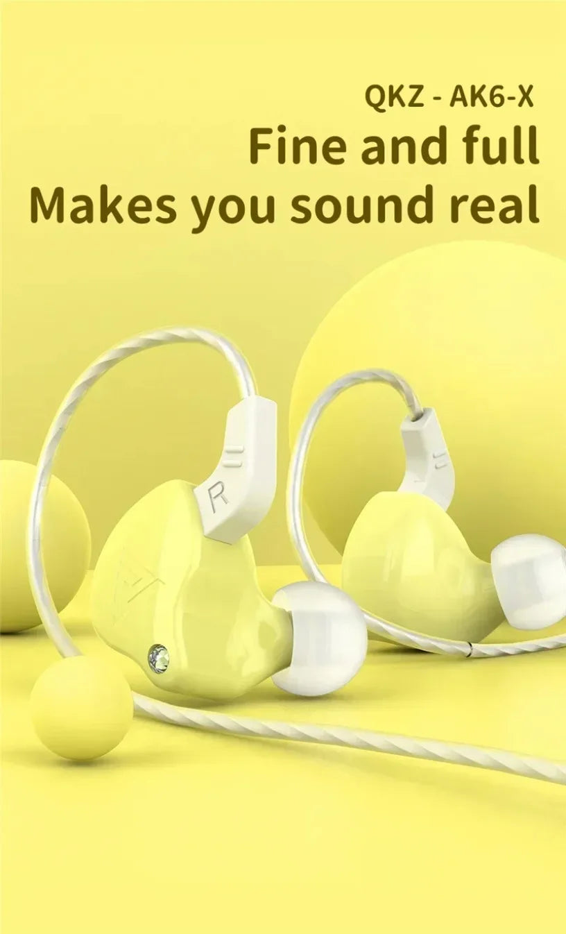 QKZ CK5 FiLe Wired Earphone with Microphone HiFi Music Earphone Professional Gaming And Sports Noise Cancelling Headphones