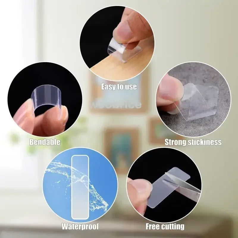 Nano Tape Double Sided Adhesives Tape Extra Powerful Transparent Home Improvement for Bathroom Waterproof Wall Stickers Kitchen