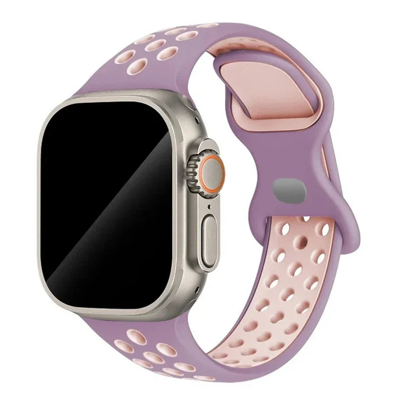 Original Sport Strap for Apple Watch Band 46mm 49mm 45mm 44mm 38 42mm Colored Particles Rubber Band IWatch Ultra 10 9 8 7 6 5 SE