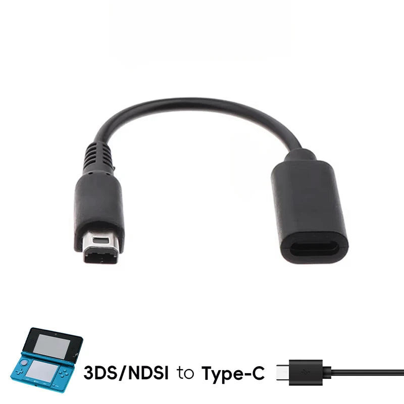 DATA FROG Type-C to 3DS Charging Cable Power Line for DSI 2DS New 3DS XL LL Console Charger Wire