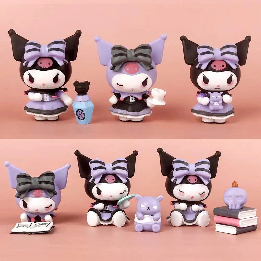 Sanrio Blind Box Cartoon Kuromi Doll Lucky Divination Anime Series Action Figure Model Doll Child Toy Desktop Decor Birthday Gif