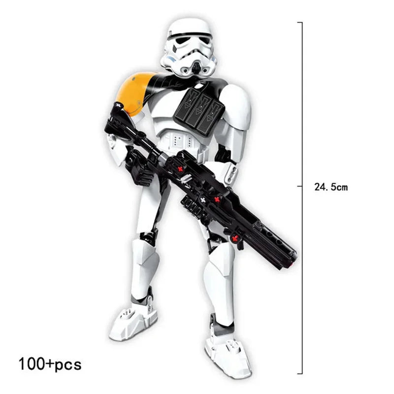Space Wars Buildable Action Figures Kylo Ren Chewbacca Boba Jango Fett General Grievous Toys for Kids (KSZ605/617/326)