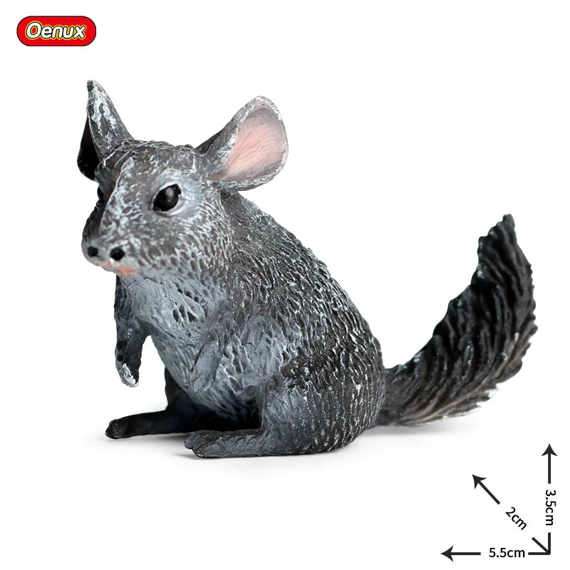 Oenux Simualtion Cute Forest Wild Animals Action Figures Owl Pangolin Manatee Rabbit Model Miniature Cake Toppers Kids Gift Toy
