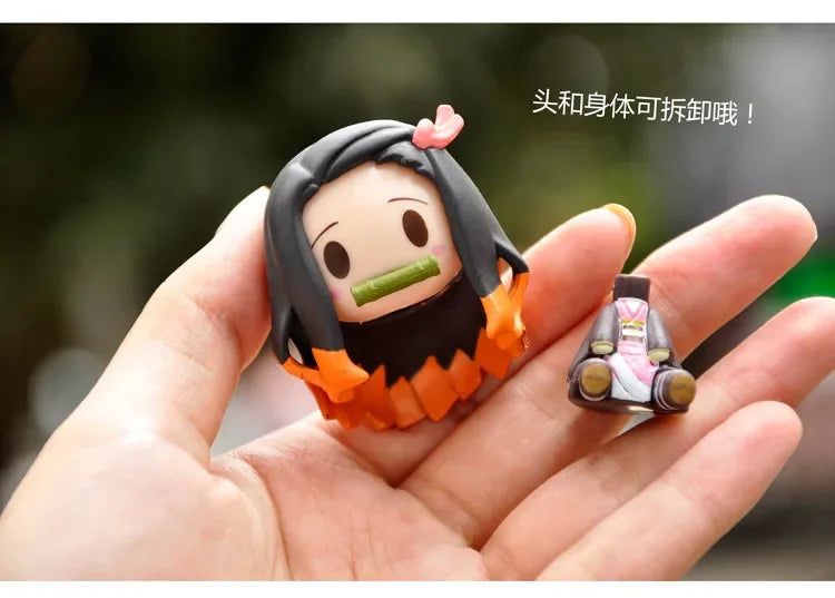 Demon Slayer Action Figure Kimetsu No Yaiba Kamado Tanjirou Nezuko Agatsuma Zenitsu Action Figure Anime Model Statue Toys Gifts